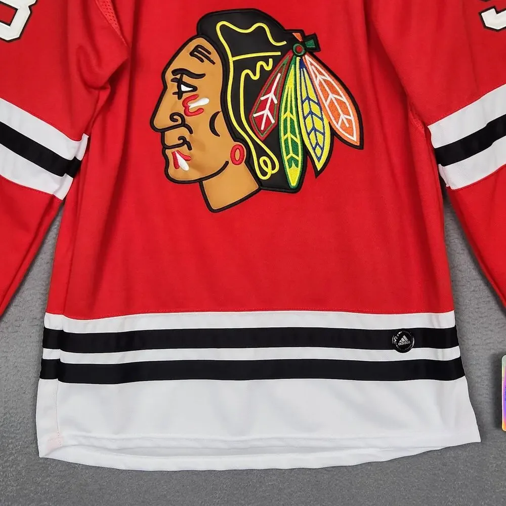 Chicago Blackhawks Hockey Jersey Mens Large Red NHL Connor Bedard 98 Adidas